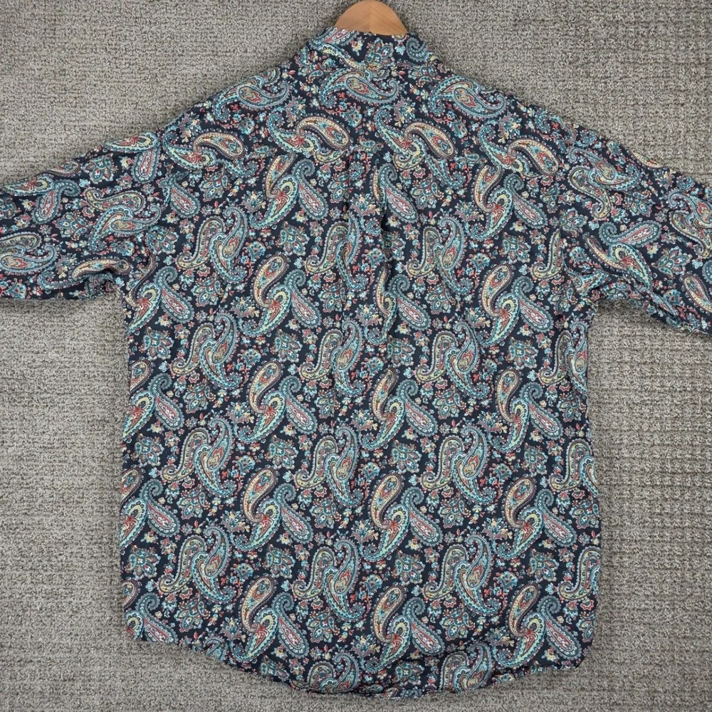 Cinch Mens XXL Long Sleeve Paisley Button Up Western Shirt Multicolor Cotton - Picture 3 of 7